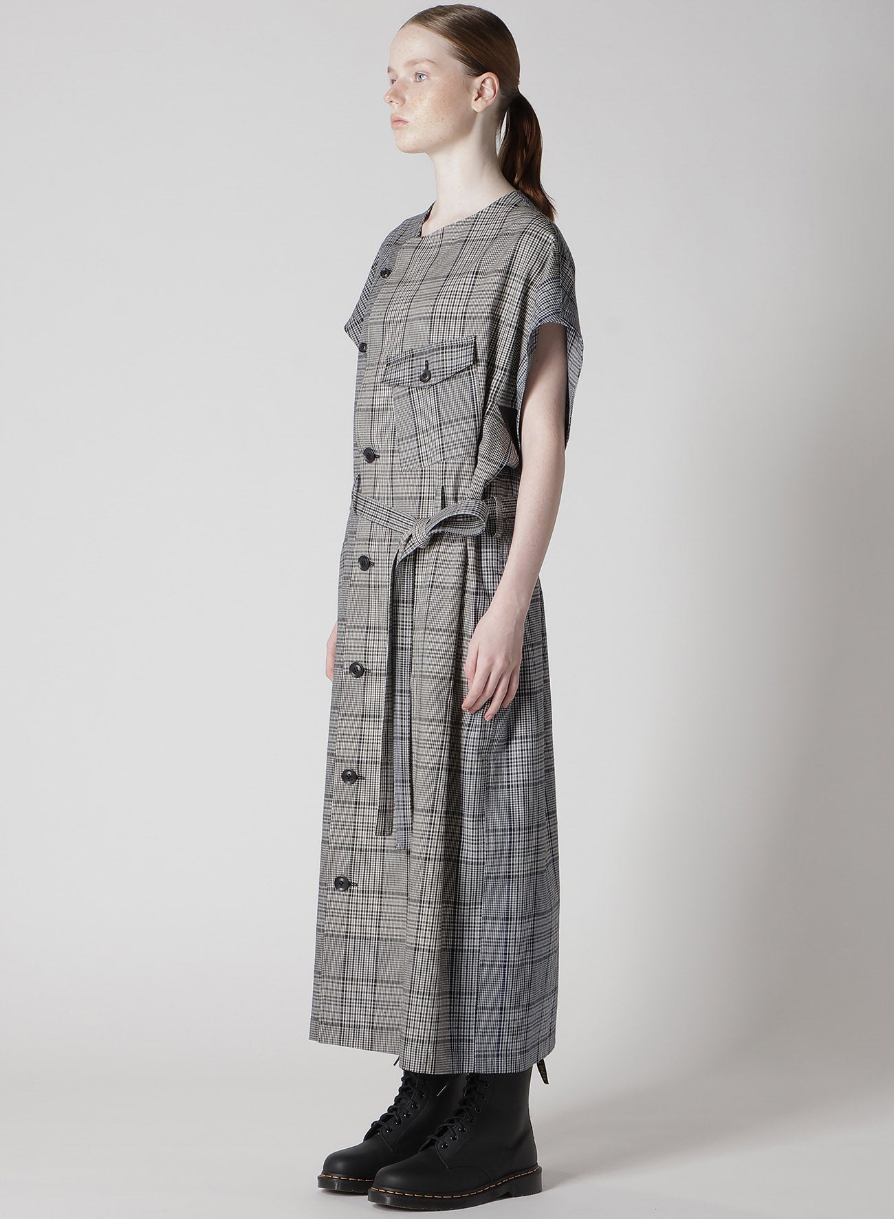 GRID PLAID SURGICAL DRESS
