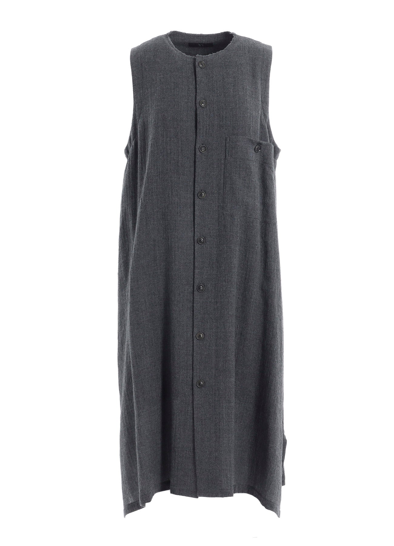 WOOL GAUZE TWILL LONG DRESS WITH POCKET