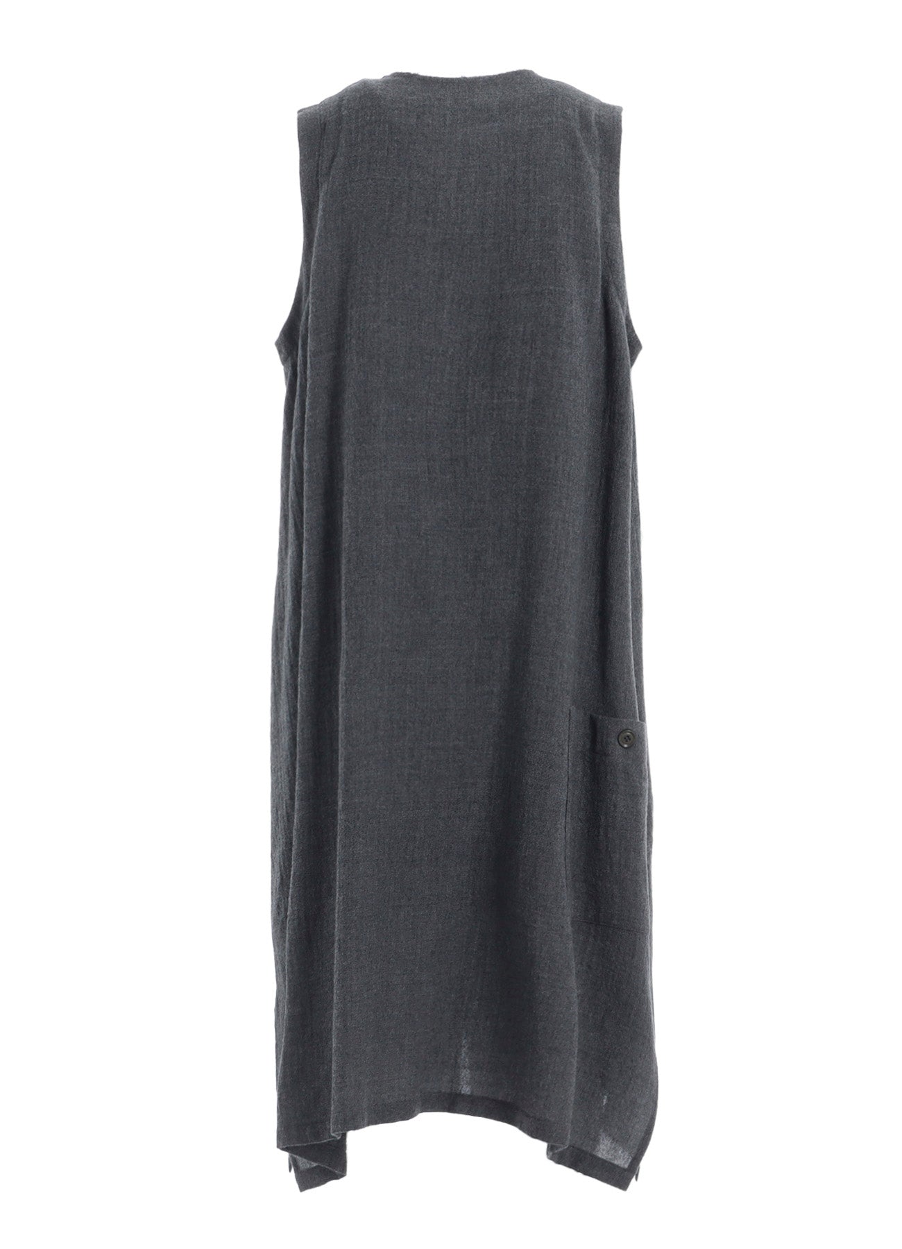 WOOL GAUZE TWILL LONG DRESS WITH POCKET