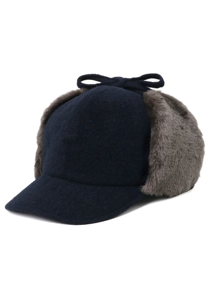 FLEECE CAP WITH FUR EARMUFF