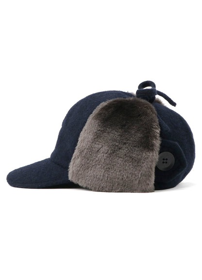 FLEECE CAP WITH FUR EARMUFF