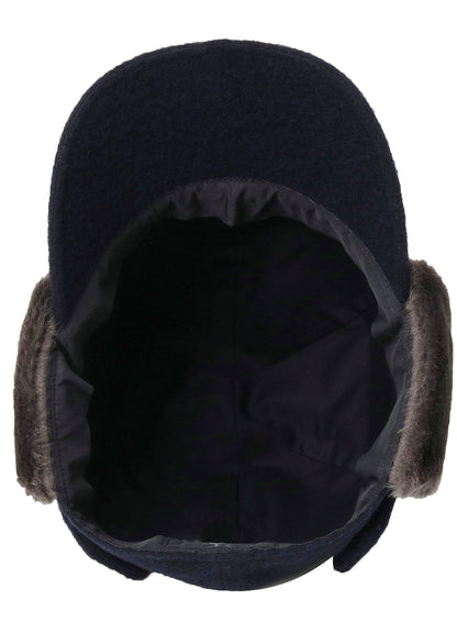 FLEECE CAP WITH FUR EARMUFF