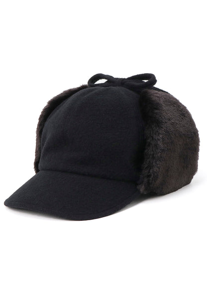 FLEECE CAP WITH FUR EARMUFF