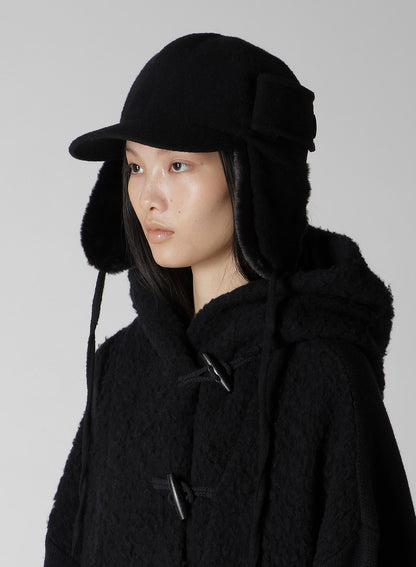 FLEECE CAP WITH FUR EARMUFF