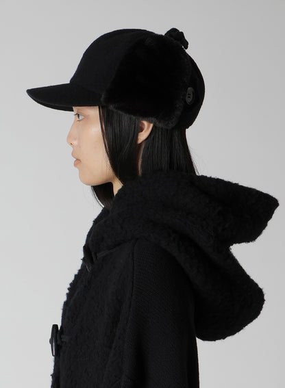 FLEECE CAP WITH FUR EARMUFF