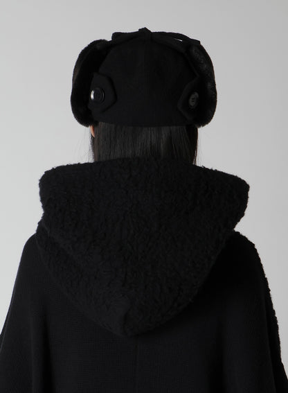 FLEECE CAP WITH FUR EARMUFF
