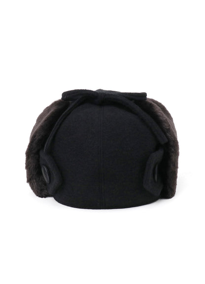 FLEECE CAP WITH FUR EARMUFF