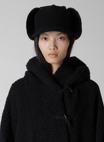 FLEECE CAP WITH FUR EARMUFF