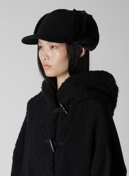 FLEECE CAP WITH FUR EARMUFF