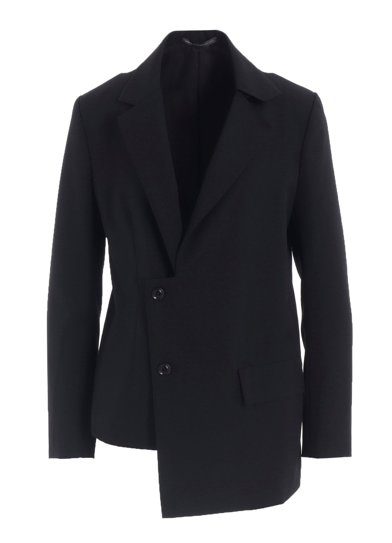 WOOL GABARDINE ASYMMETRIC JACKET