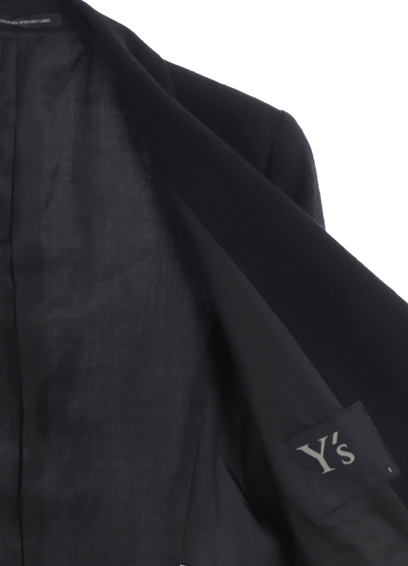 WOOL GAUZE TWILL LEFT FRONT DRAPE JACKET