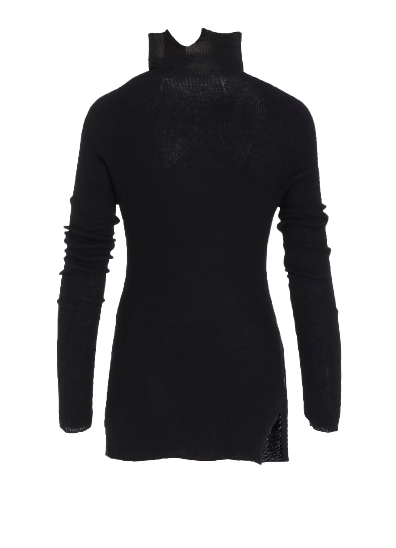 RIBBED HIGH NECK KNIT