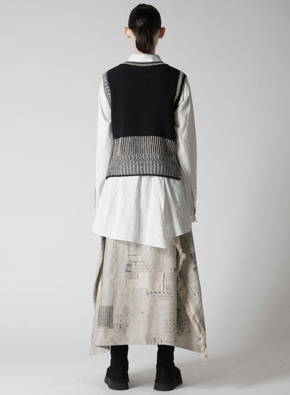 NAITIVE JACQUARD DESIGN KNIT VEST