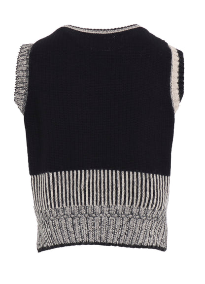 NAITIVE JACQUARD DESIGN KNIT VEST