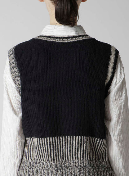 NAITIVE JACQUARD DESIGN KNIT VEST