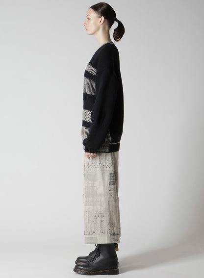 NAITIVE JACQUARD DESIGN LONG SLEEVE PULLOVER