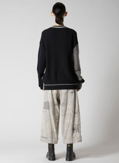 NAITIVE JACQUARD DESIGN LONG SLEEVE PULLOVER