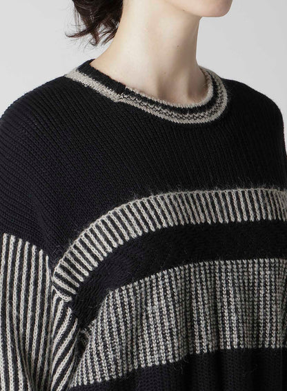 NAITIVE JACQUARD DESIGN LONG SLEEVE PULLOVER