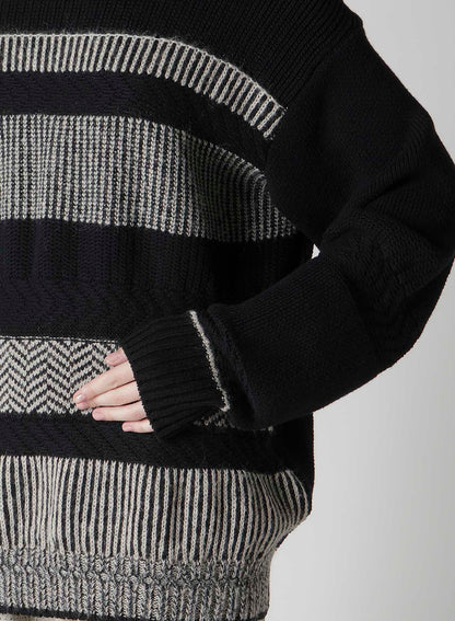 NAITIVE JACQUARD DESIGN LONG SLEEVE PULLOVER