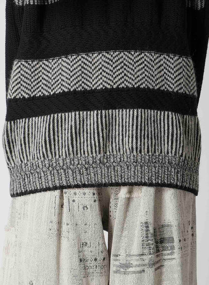 NAITIVE JACQUARD DESIGN LONG SLEEVE PULLOVER