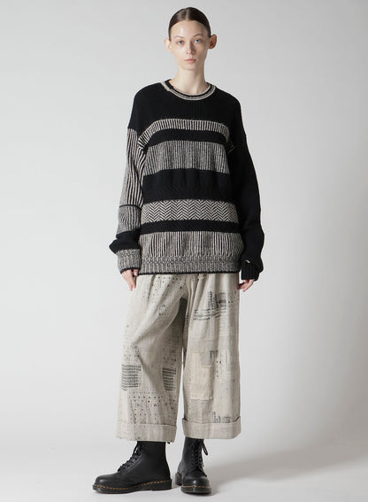 NAITIVE JACQUARD DESIGN LONG SLEEVE PULLOVER