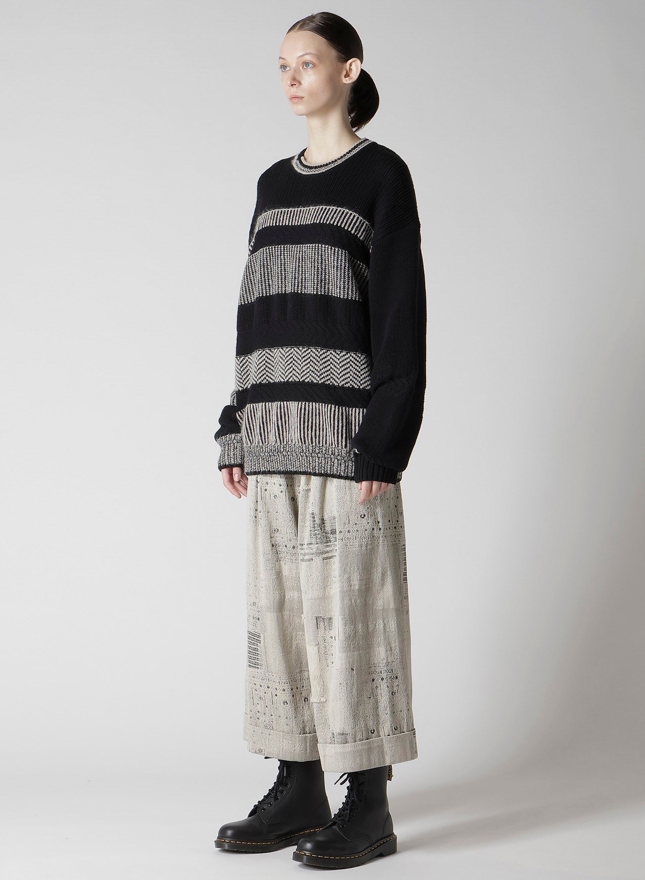 NAITIVE JACQUARD DESIGN LONG SLEEVE PULLOVER