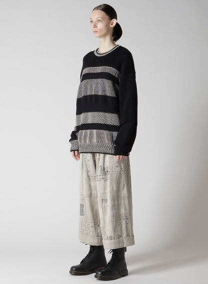 NAITIVE JACQUARD DESIGN LONG SLEEVE PULLOVER