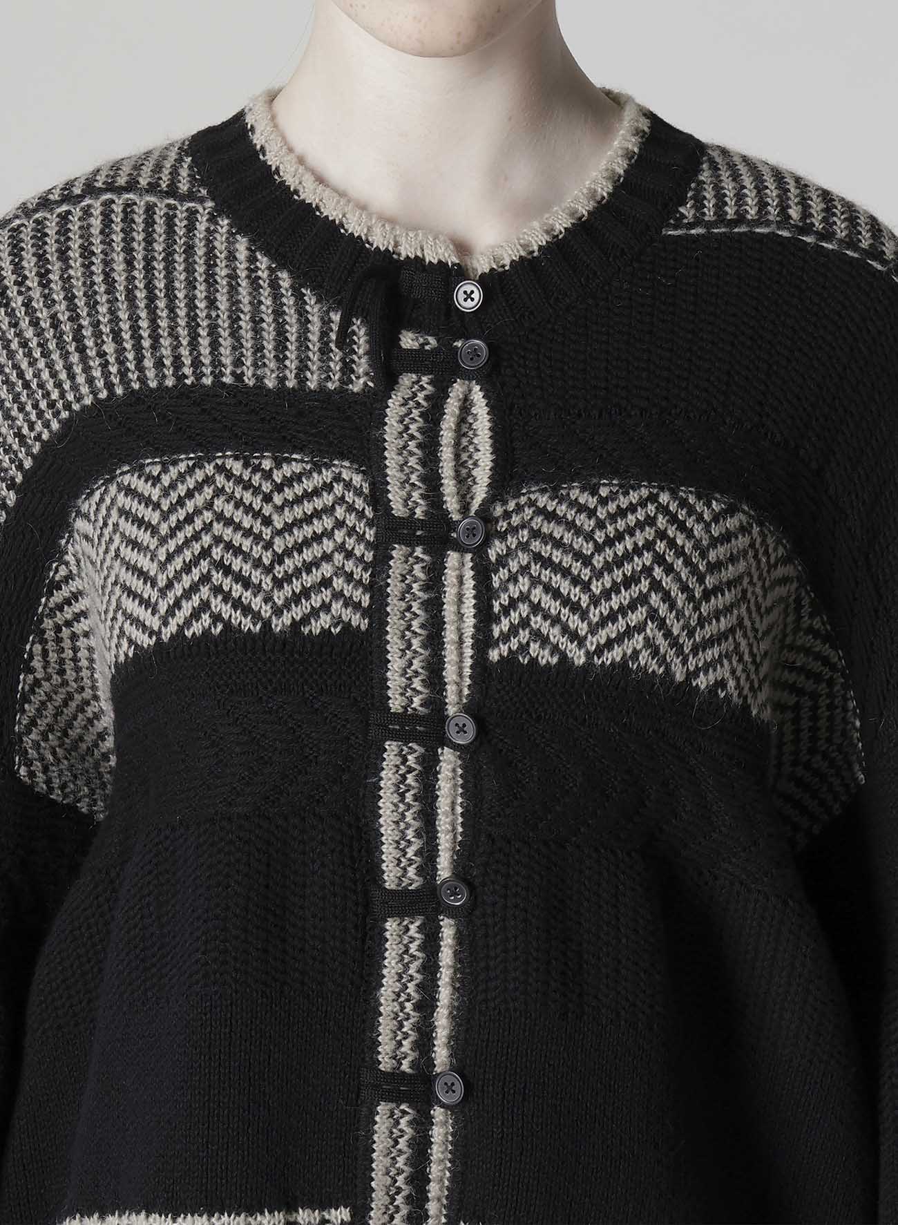 NAITIVE JACQUARD DESING KNIT CARDIGAN