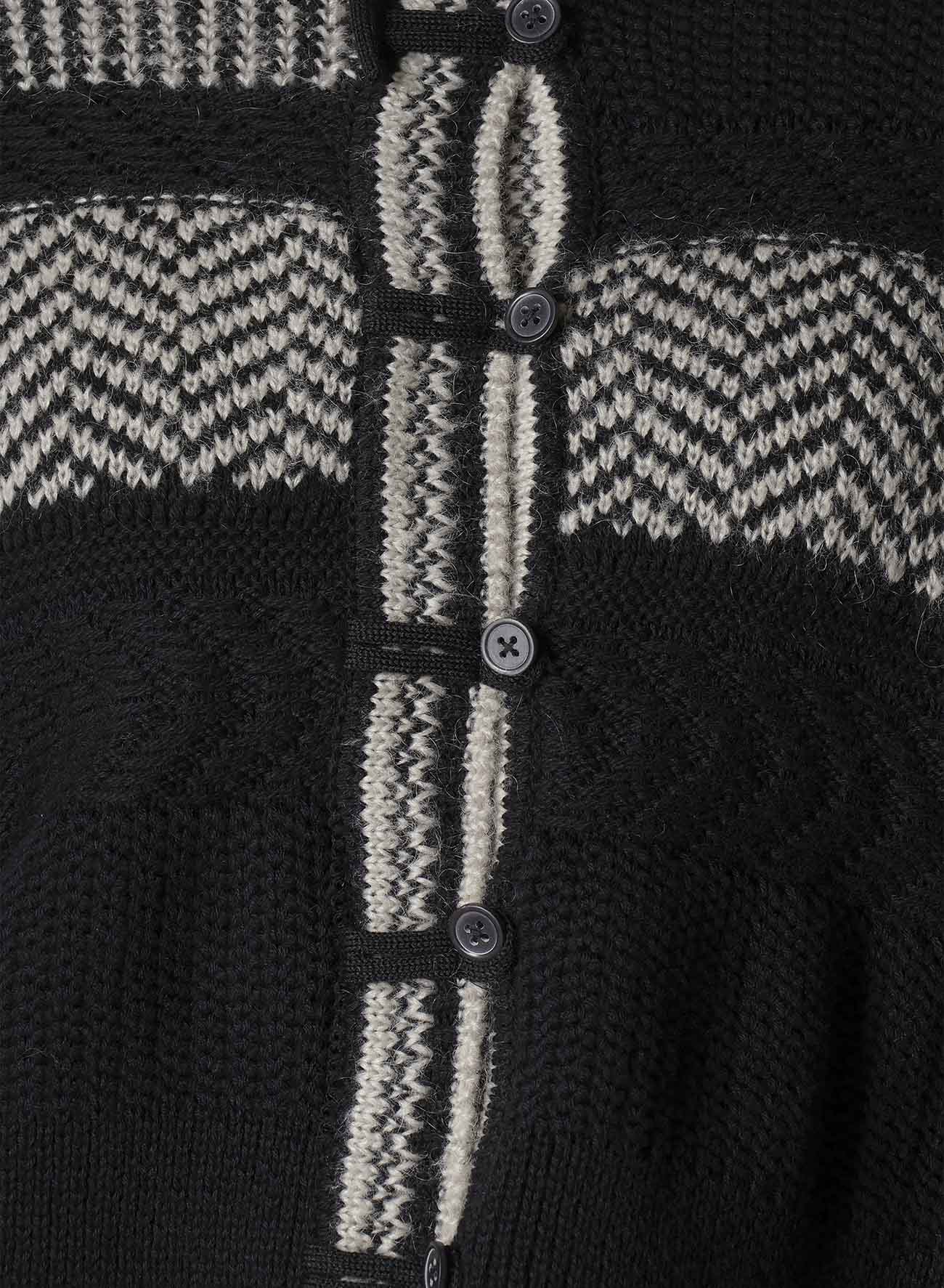 NAITIVE JACQUARD DESING KNIT CARDIGAN