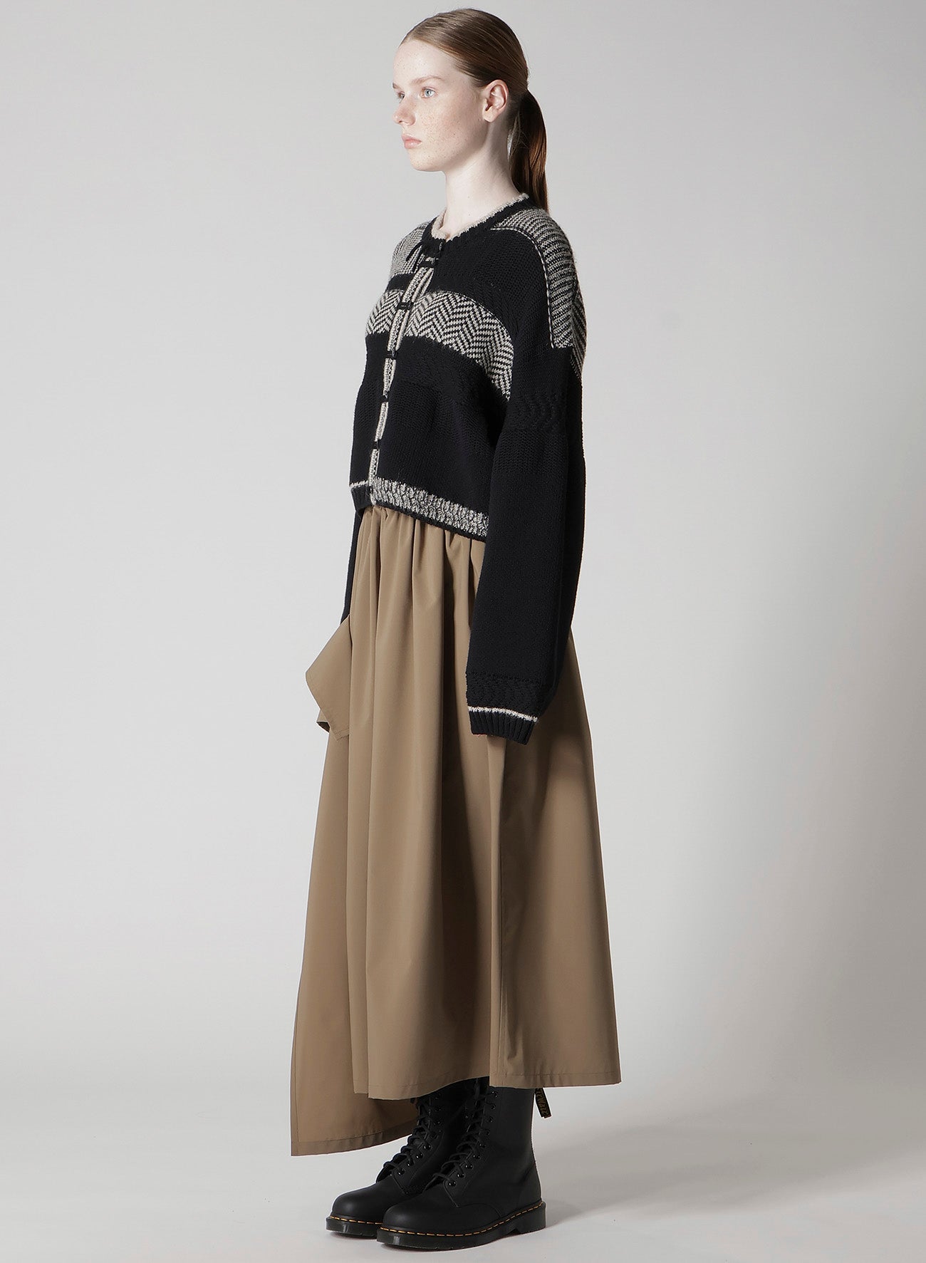 NAITIVE JACQUARD DESING KNIT CARDIGAN