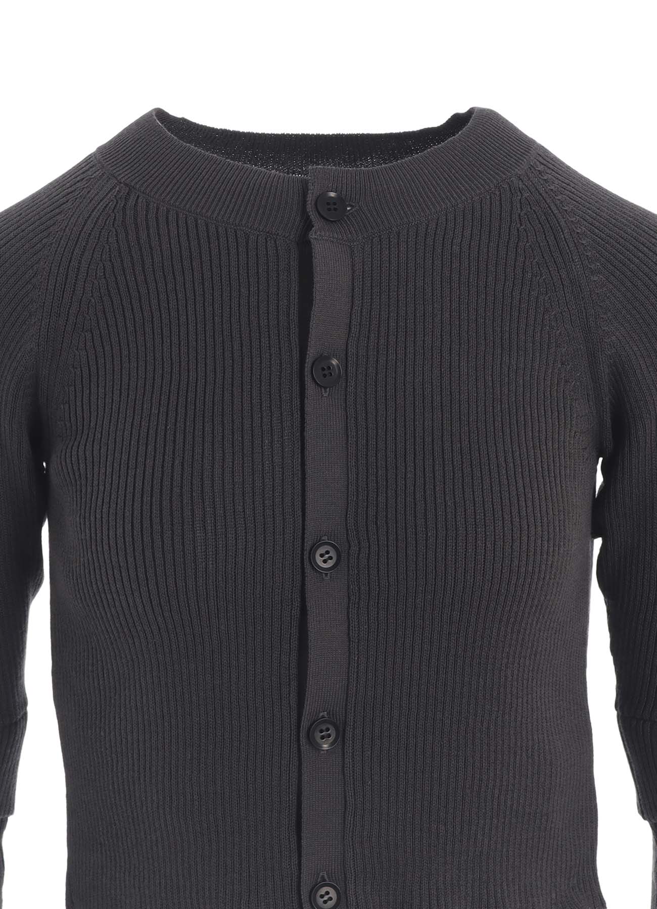 COTTON RIB DOUBLE SLEEVE SHORT CARDIGAN