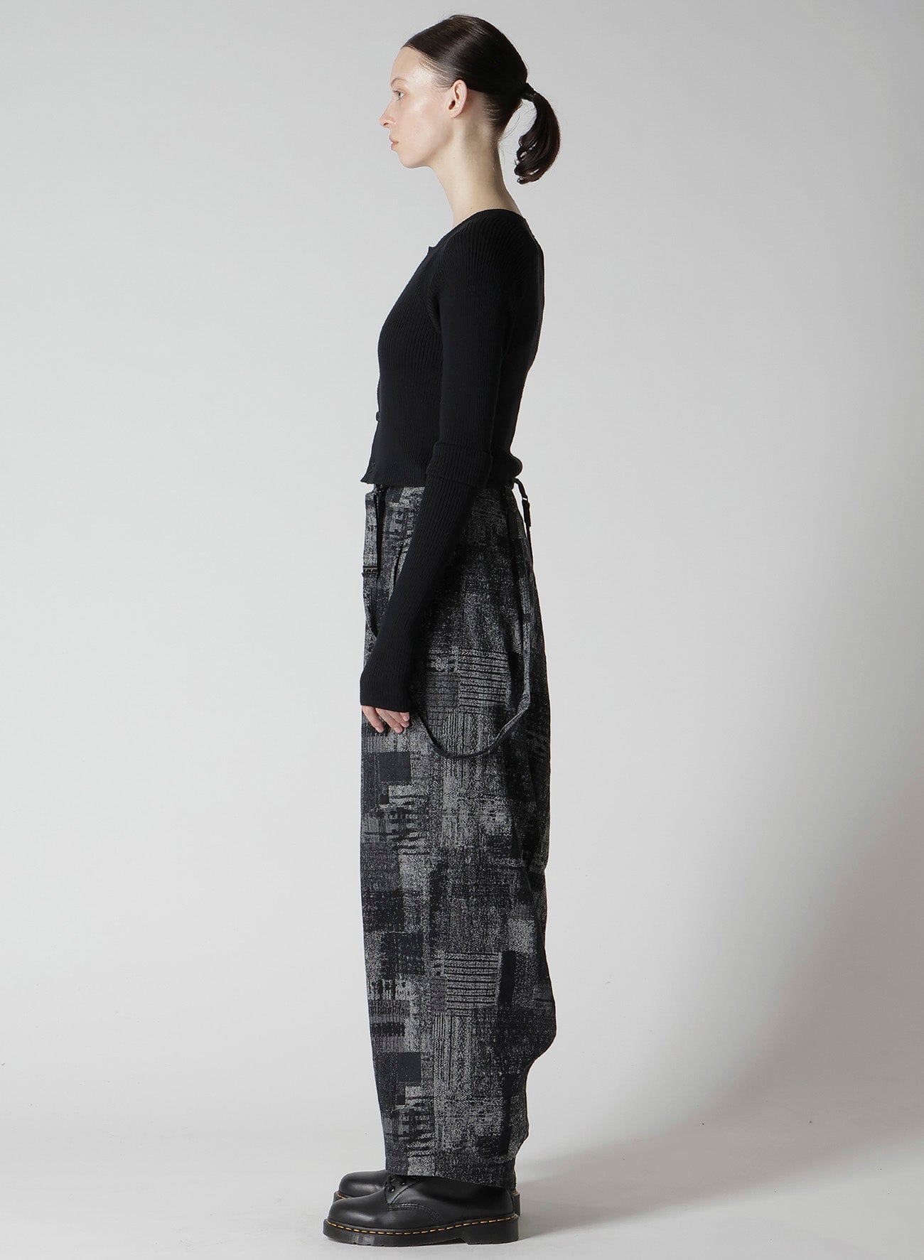 COTTON RIB DOUBLE SLEEVE SHORT CARDIGAN