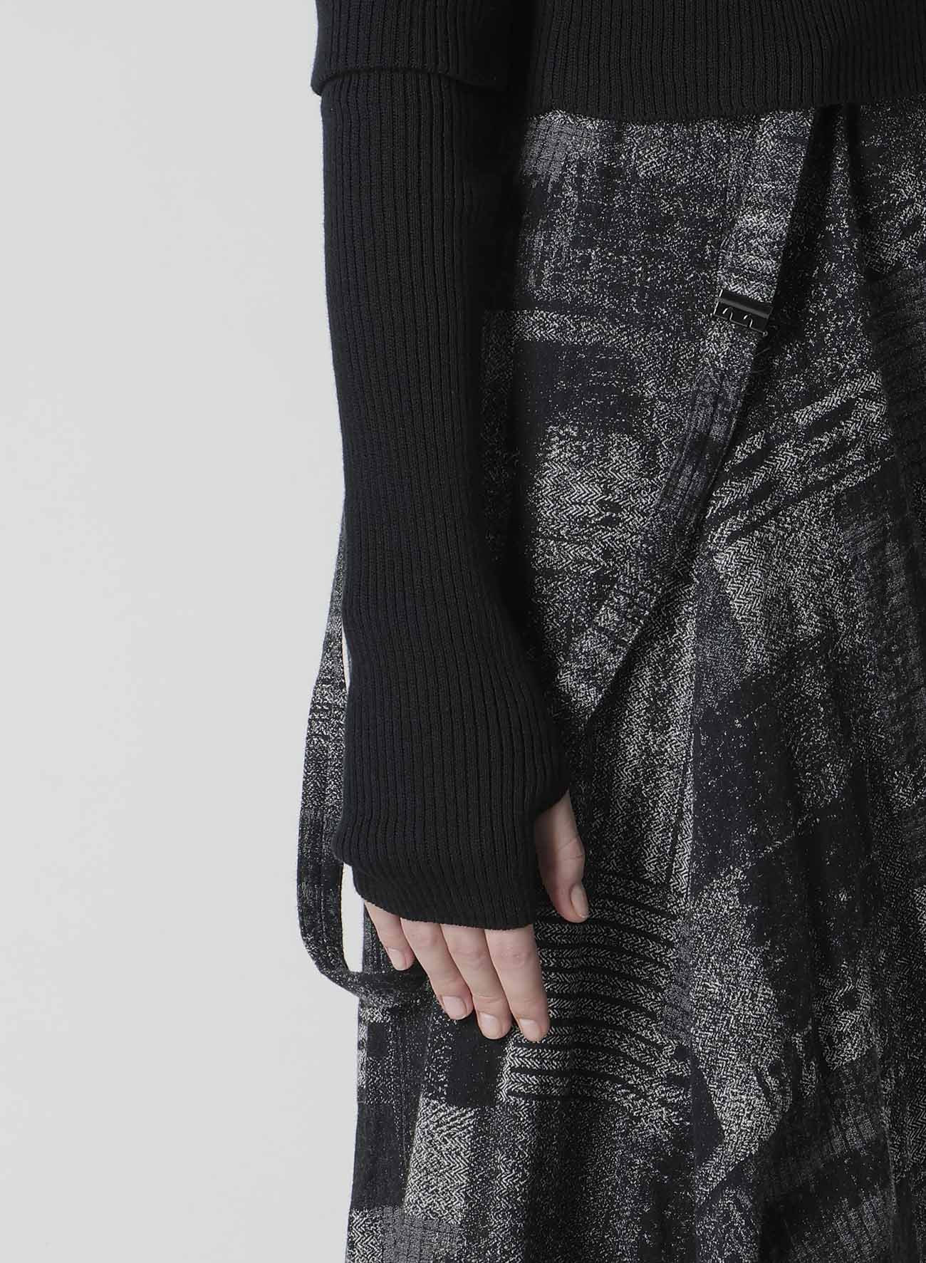 COTTON RIB DOUBLE SLEEVE SHORT CARDIGAN