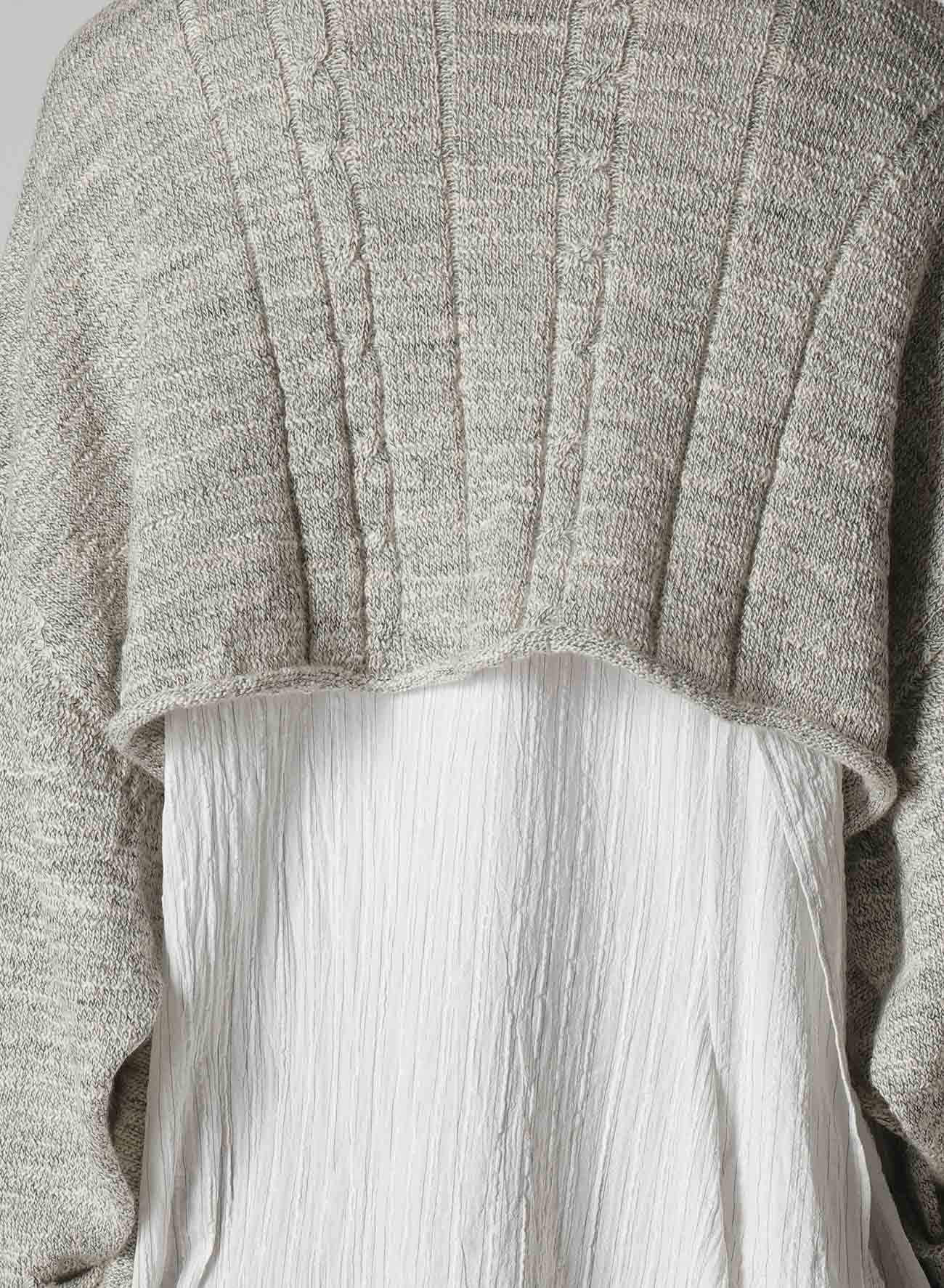 SLUB WOOL DESIGN KNIT PULLOVER