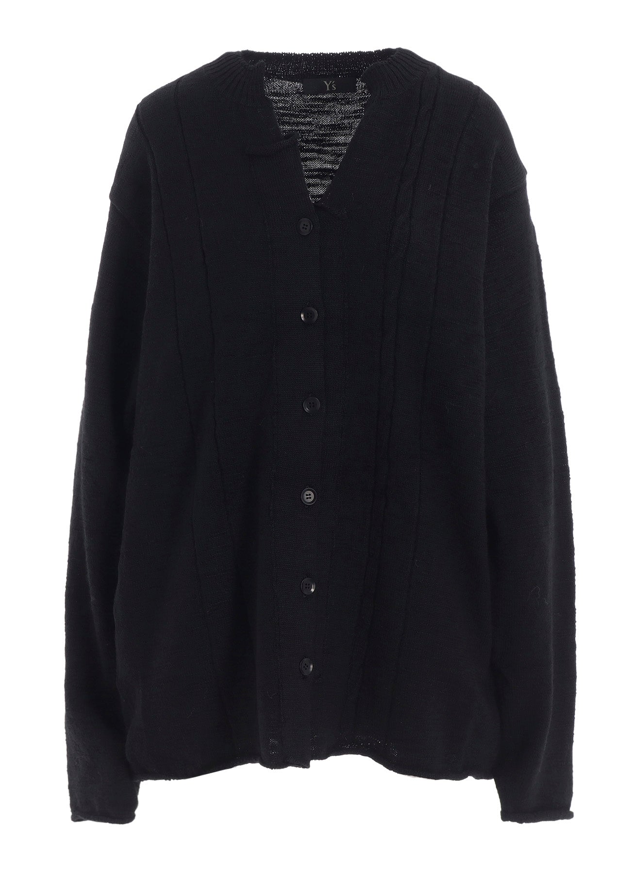 SLUB WOOL DESIGN KNIT CARDIGAN