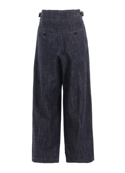 8OZ WAIST STRING WIDE DENIM PANTS