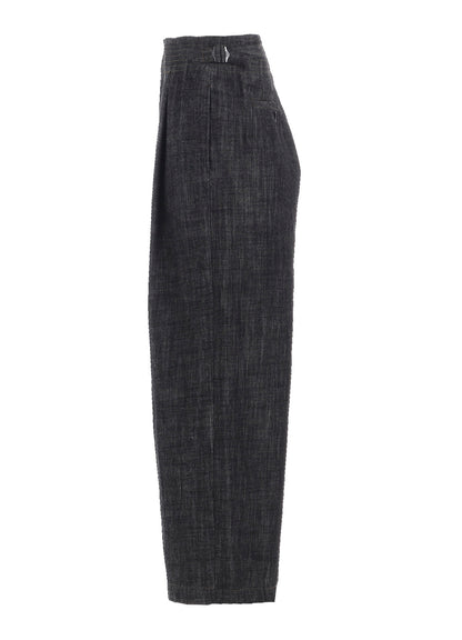 8OZ WAIST STRING WIDE DENIM PANTS