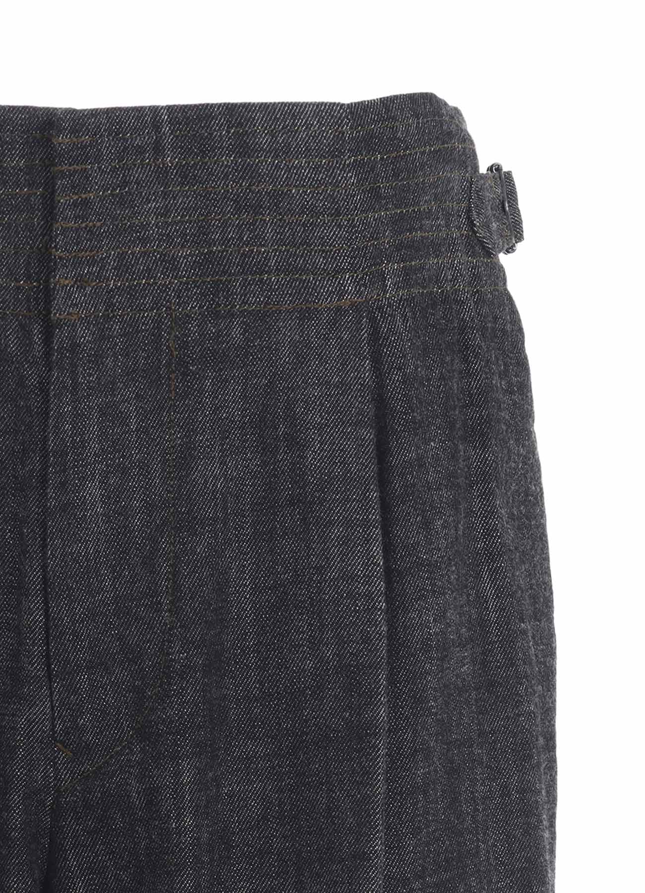 8OZ WAIST STRING WIDE DENIM PANTS