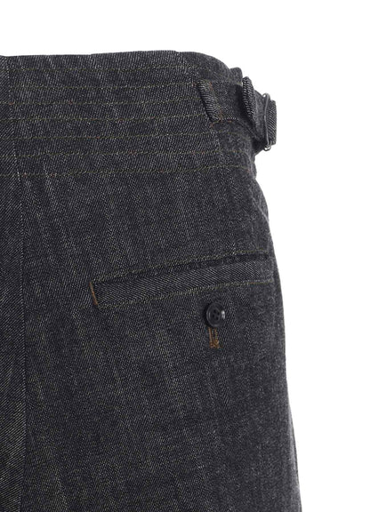 8OZ WAIST STRING WIDE DENIM PANTS