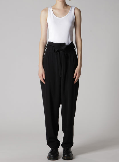 CREPE de CHINE HIGH WAIST PANTS