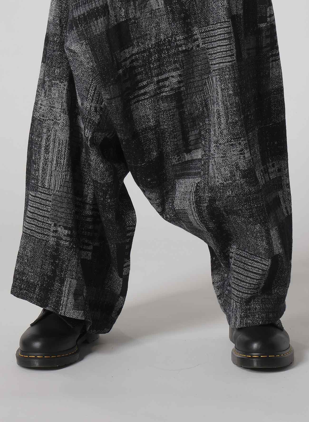 PATCHWORK JACQUARD LONG SAROUEL PANTS