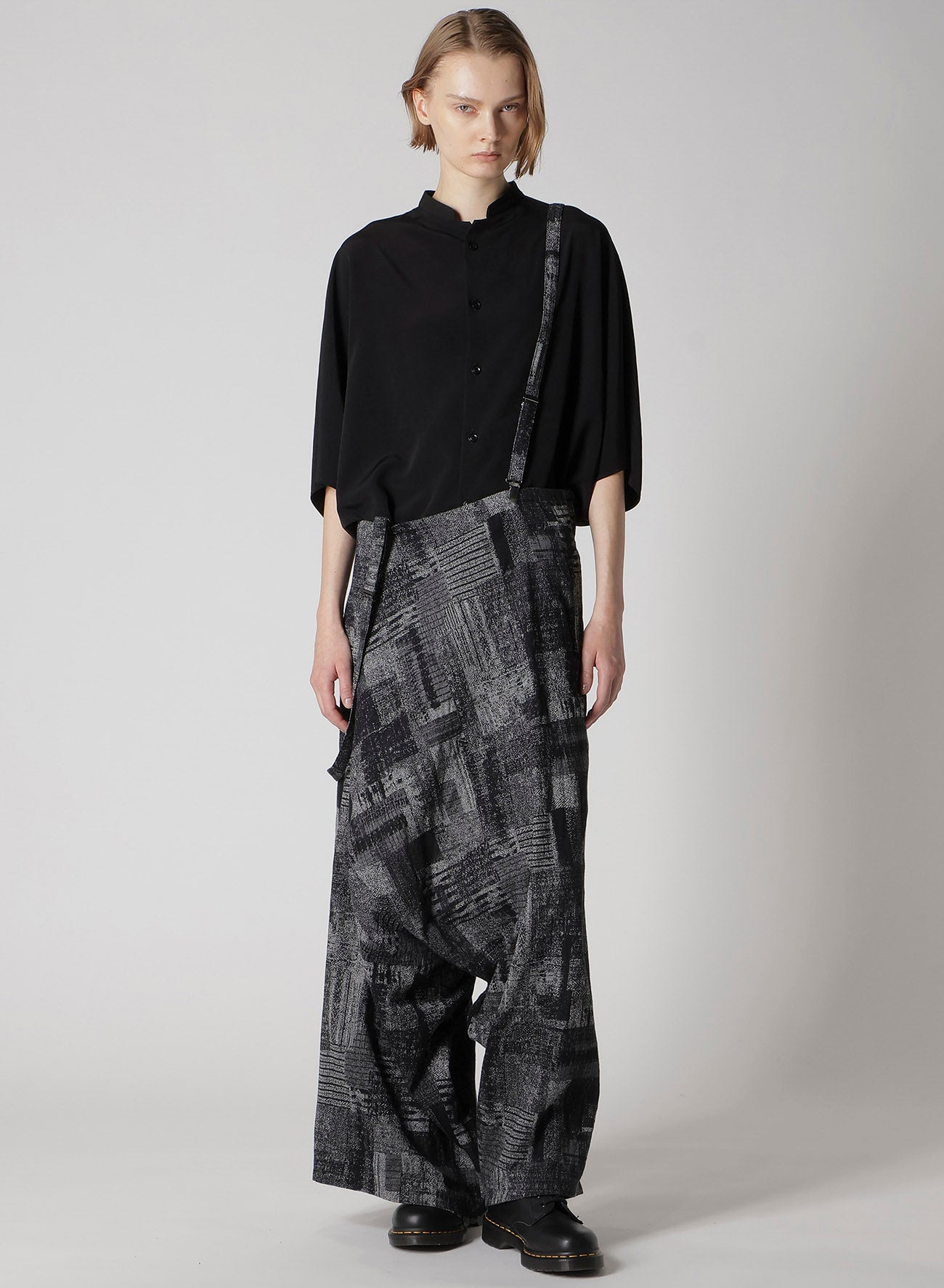 PATCHWORK JACQUARD LONG SAROUEL PANTS