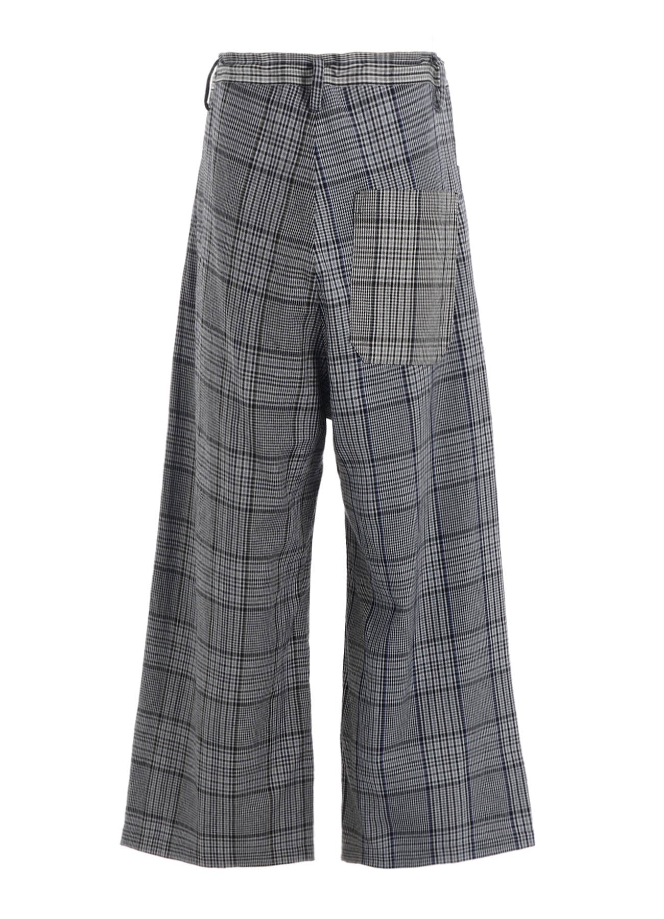 GRID PLAID LONG STRAIGHT PANTS