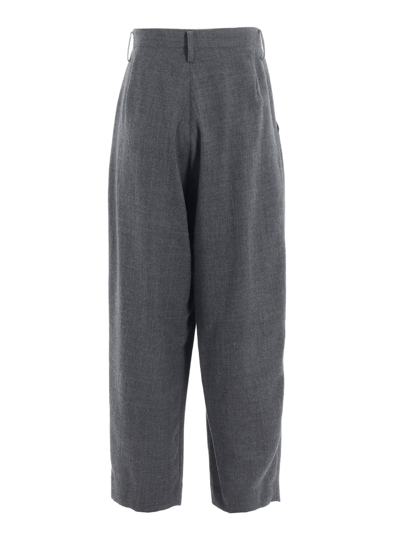 WOOL GAUZE TWILL TUCK WIDE PANTS