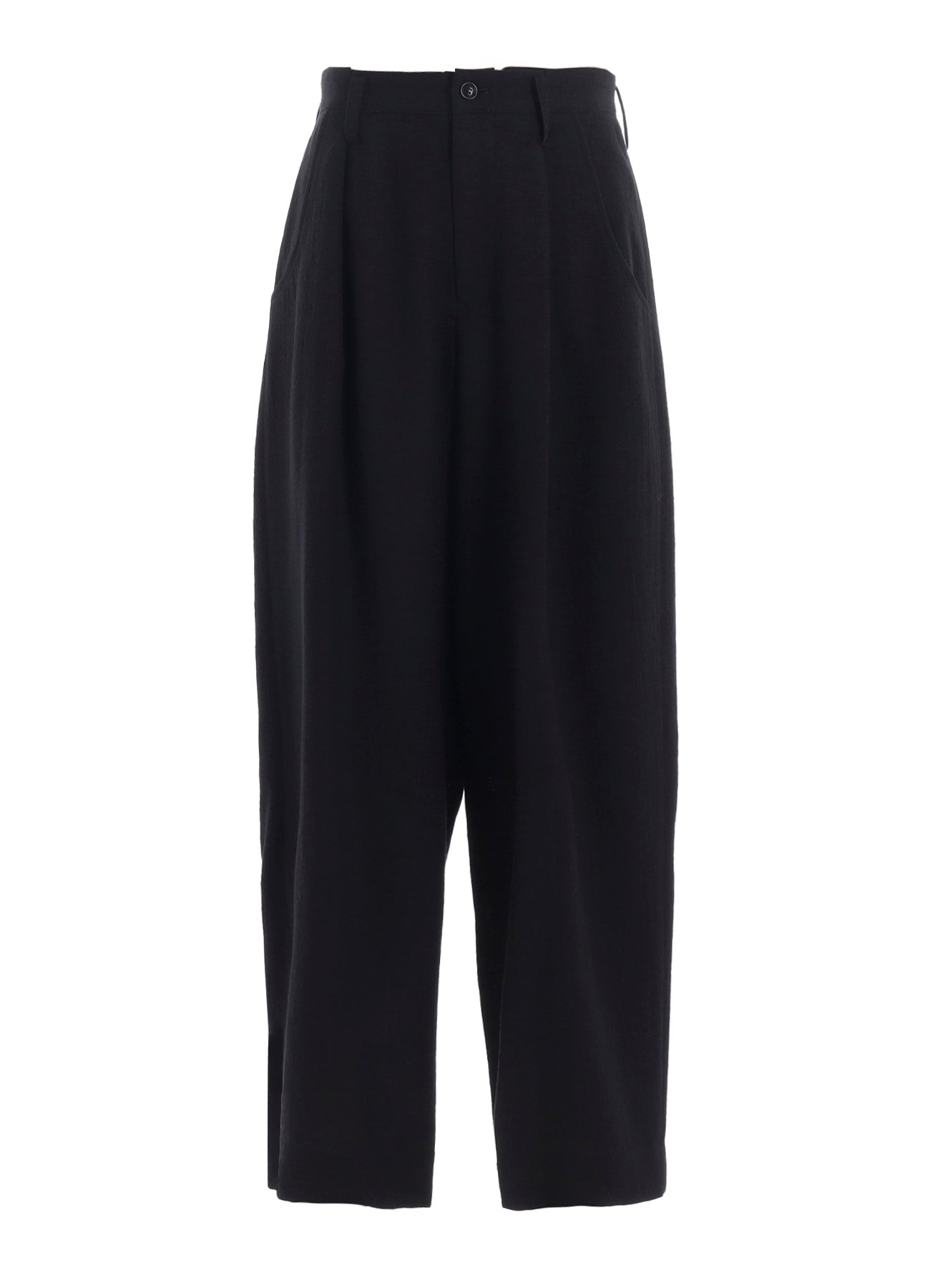 WOOL GAUZE TWILL TUCK WIDE PANTS