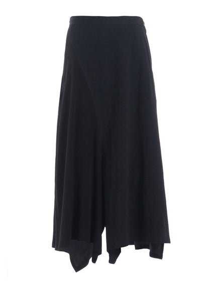 CREPE de CHINE/6oz DENIM RIGHT DART FLARE PANTS