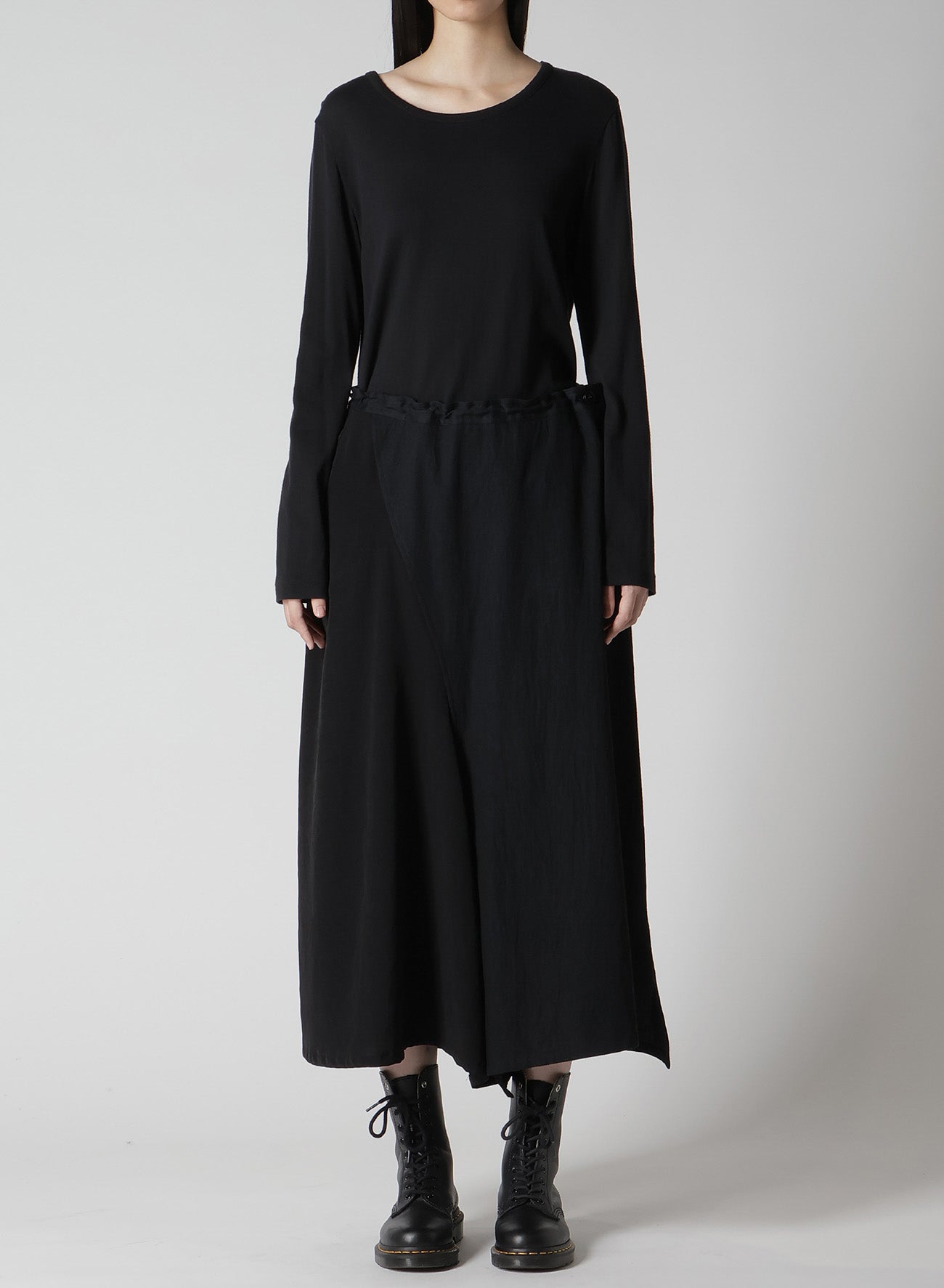CREPE de CHINE/6oz DENIM RIGHT DART FLARE PANTS