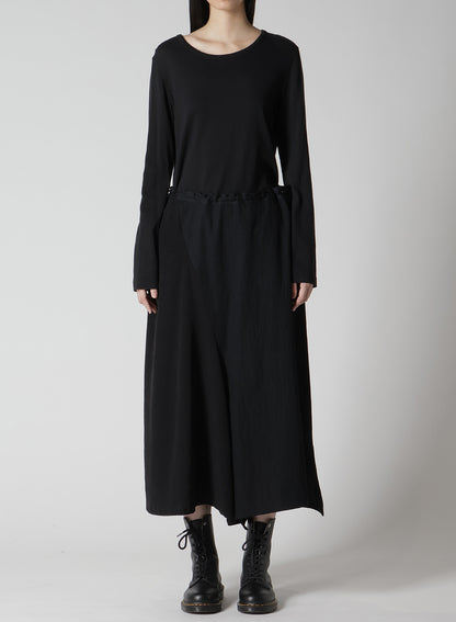 CREPE de CHINE/6oz DENIM RIGHT DART FLARE PANTS