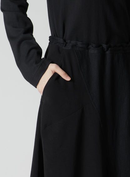 CREPE de CHINE/6oz DENIM RIGHT DART FLARE PANTS