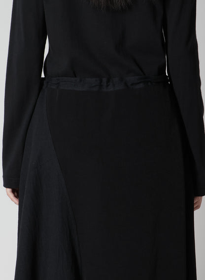 CREPE de CHINE/6oz DENIM RIGHT DART FLARE PANTS